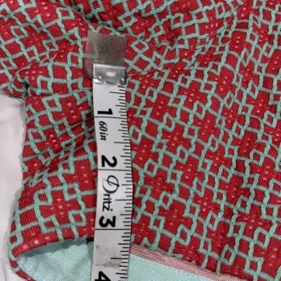 Southern Marsh Womens Red & Green Geometric Pattern Shorts Size 2 - Picture 7 of 7